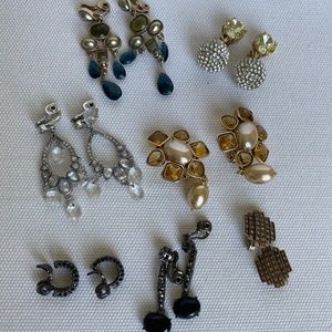 7 pairs of Clip On Earrings - J. Crew
